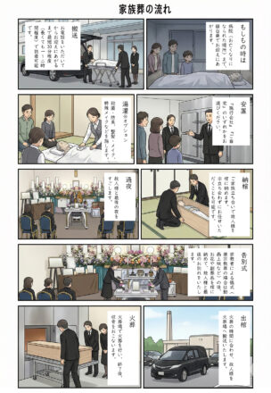 絵で見る家族葬の流れ